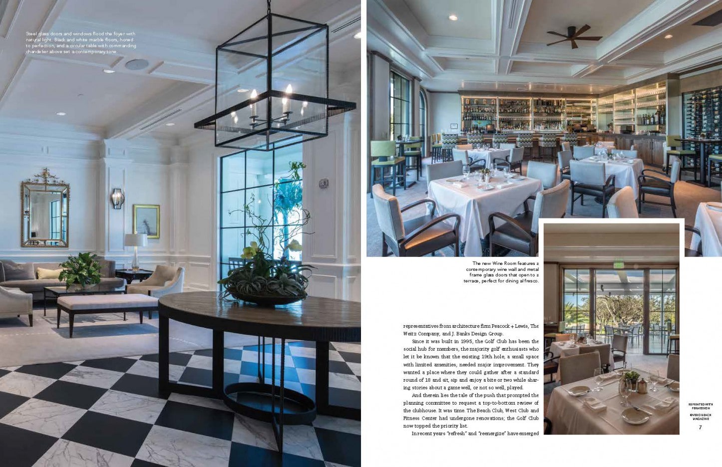 magazine features john's island club with interiors by j banks design group in Vero Beach magazine