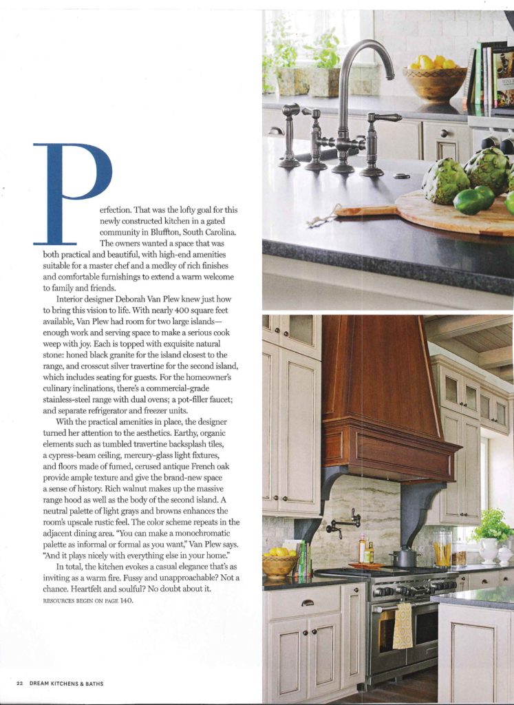 bluffton kitchens by j banks design group are featured in dream kitchens and baths magazine
