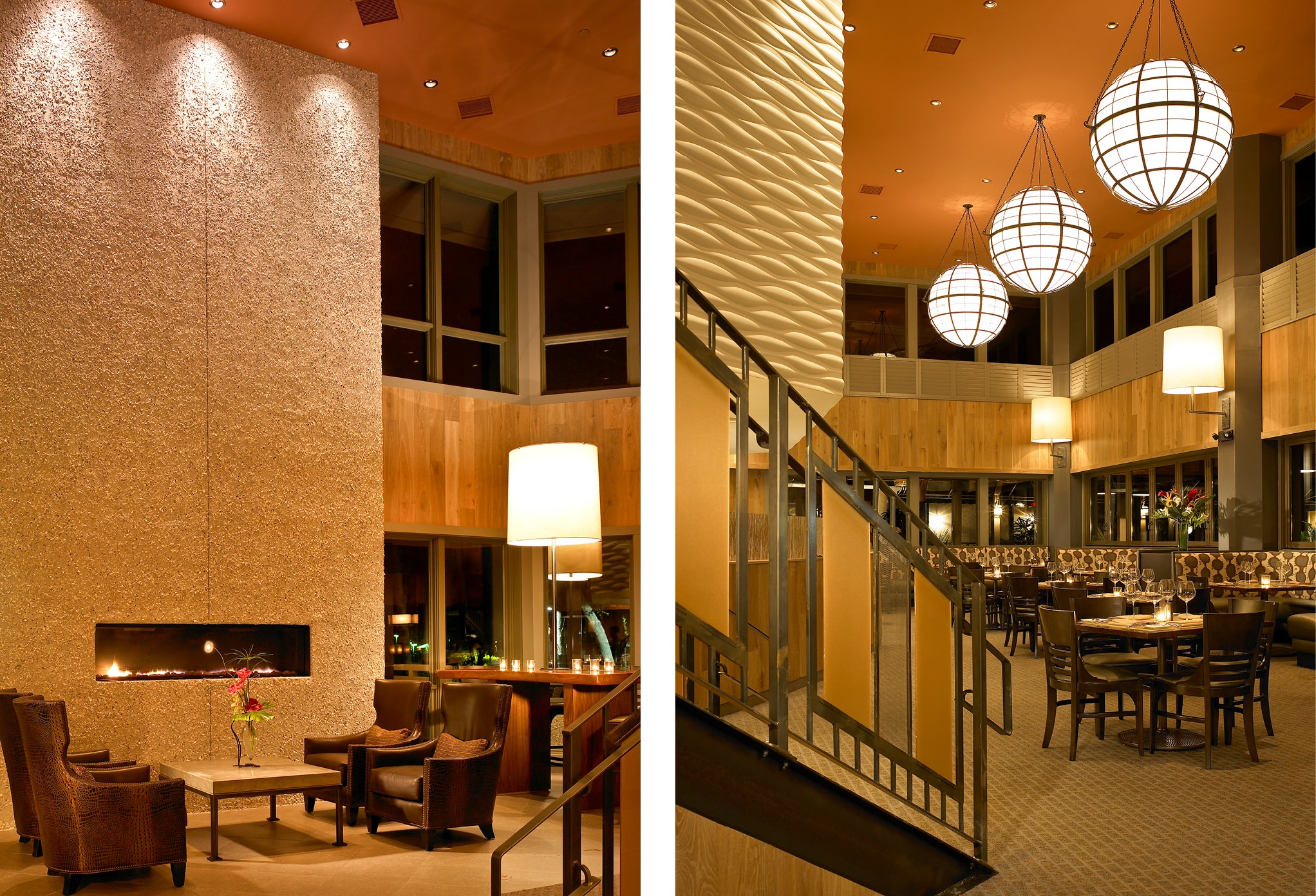 hh prime vignettes in the hilton head restaurant illustrate the warmth created by j banks design interior designers