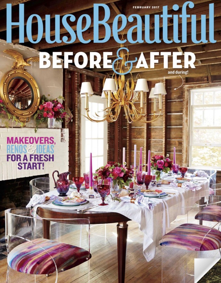 february 2017 house beautiful cover with an article featuring interior designers choosing their favorite paint colors