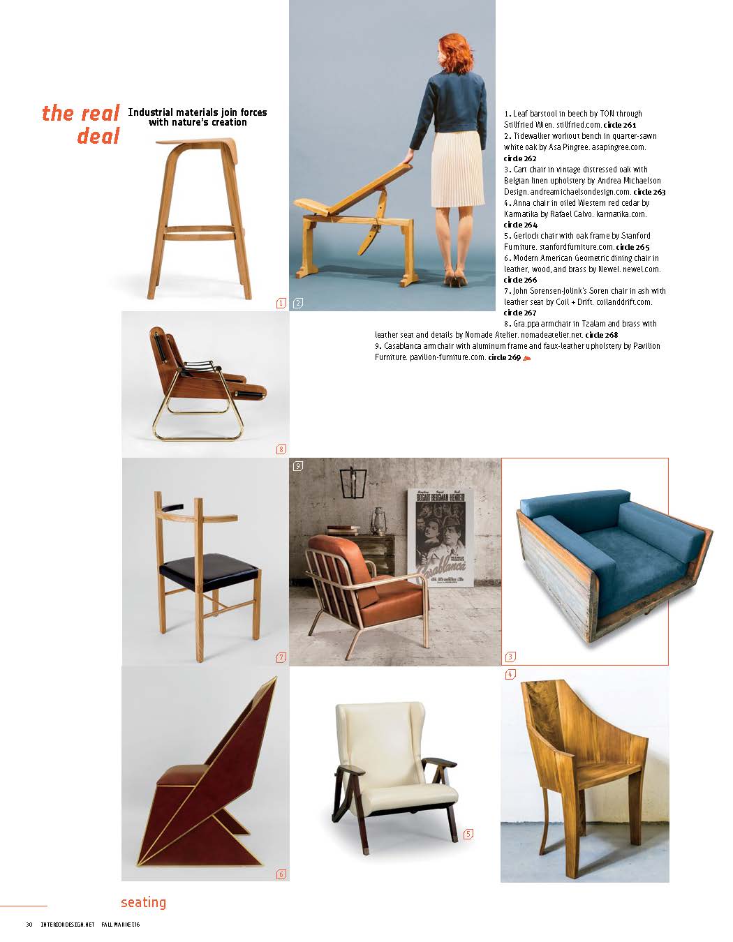 interior design features gerlock chair by j banks design group in fall market tabloid
