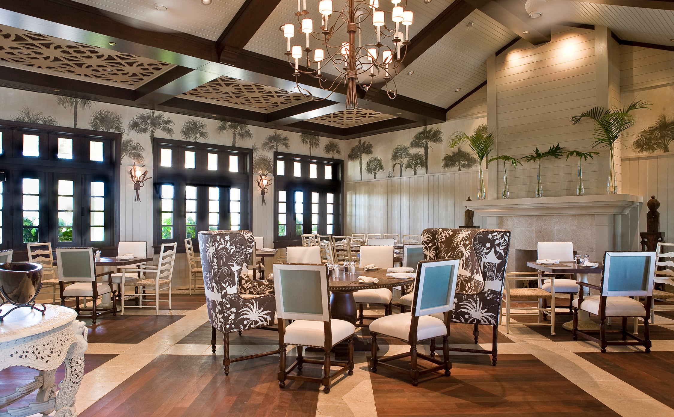 dining room of john's island clubhouse by the j banks design group is a sophisticated florida chic