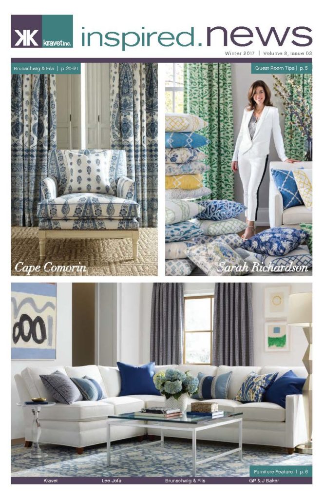 cover Kravet news winter 2017 featuring Joni Vanderslice book Southern Coastal Living in its great reads section