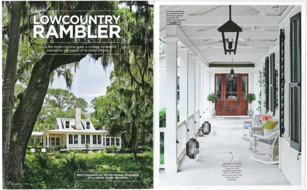coastal living lowcountry rambler features a compound of cottages by hilton head-based j banks design group