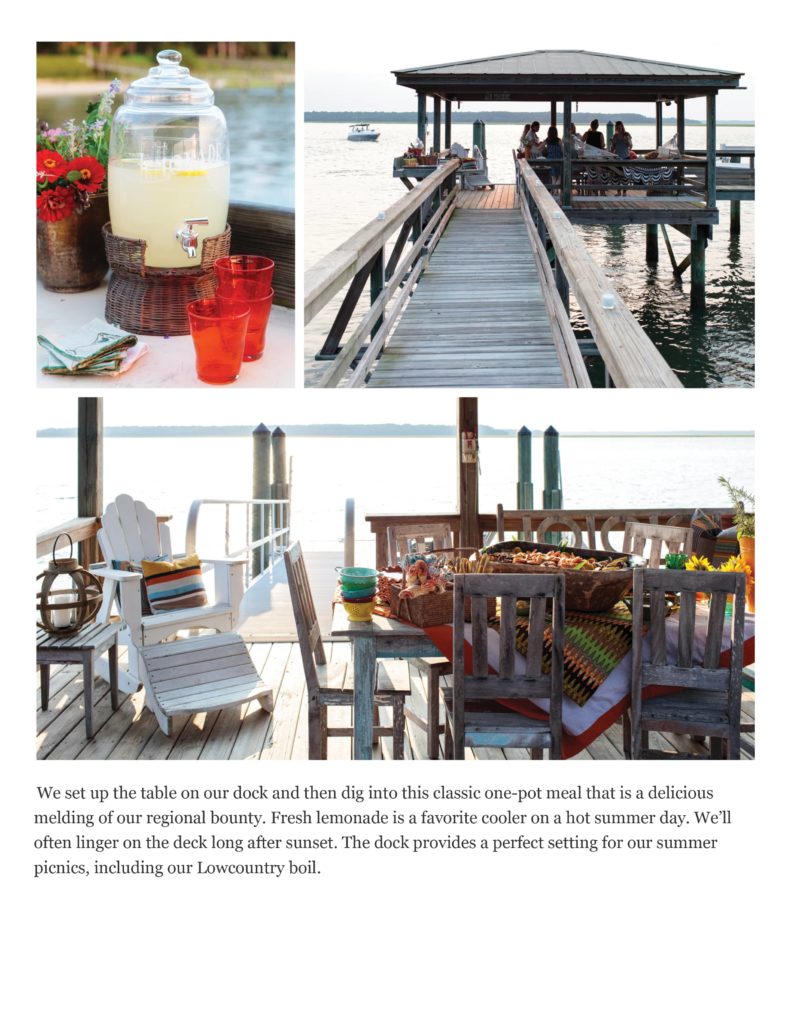 dockside lowcountry boil by joni vanderslice featured by inside chic highlighting her favorite variation of the gathering