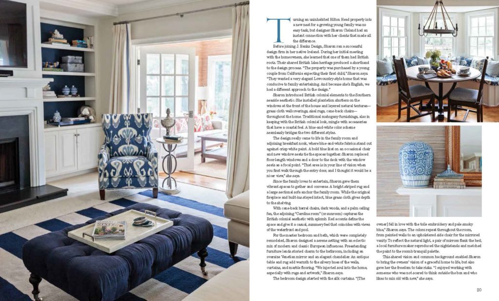 southern coastal style by j banks design is featured in southern style at home magazine