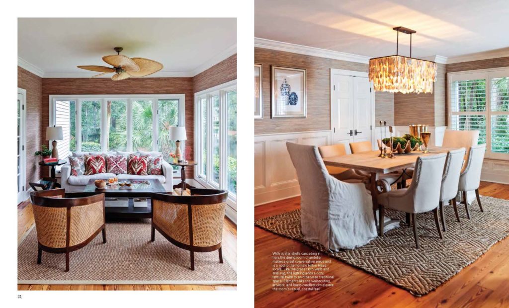 coastal interior design by the j banks design group is featured in southern style at home magazine