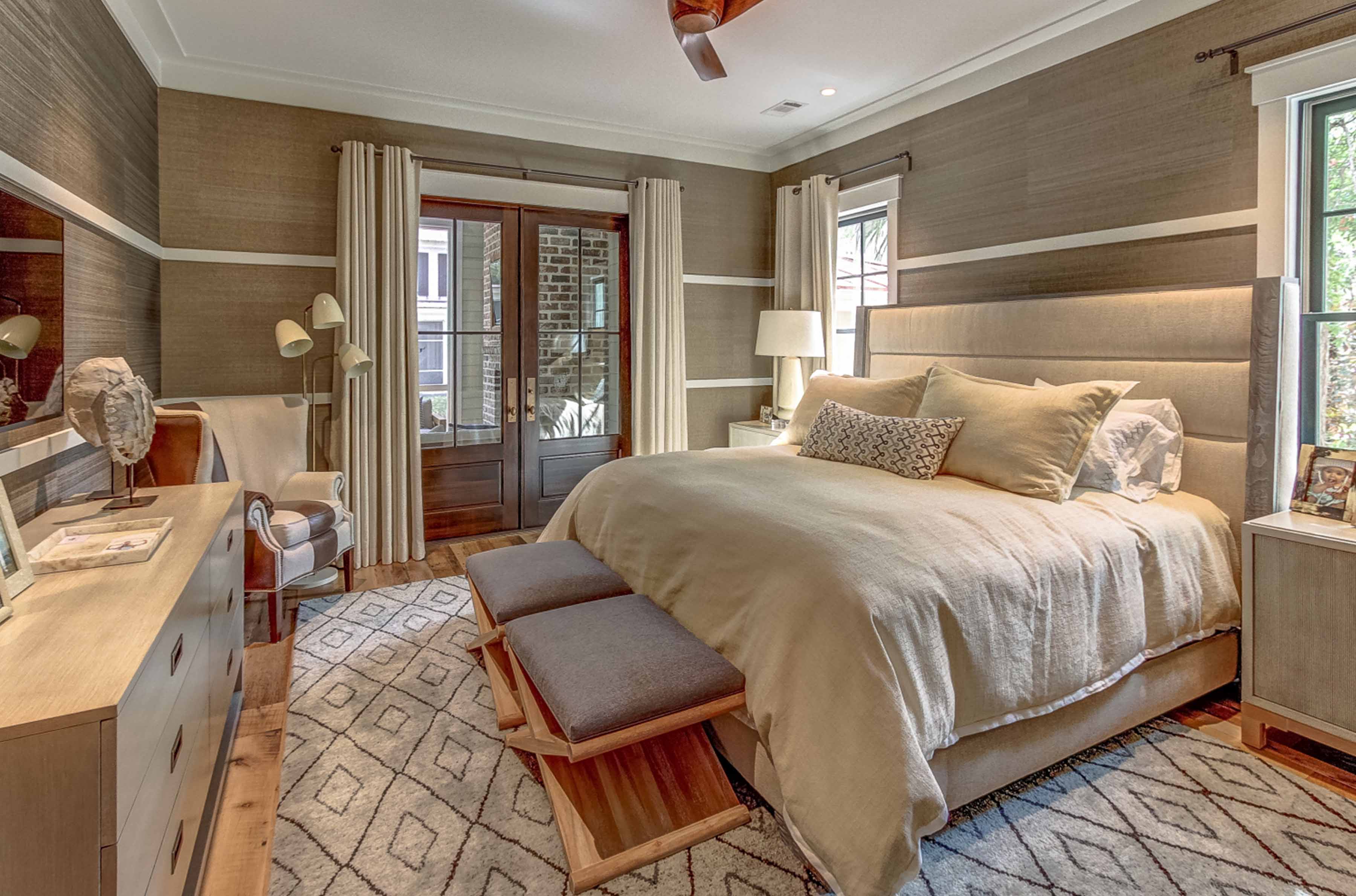 palmetto bluff interior design by Lisa Whitley of J Banks Design includes this bedroom designed to reflect the low-country charm of the region