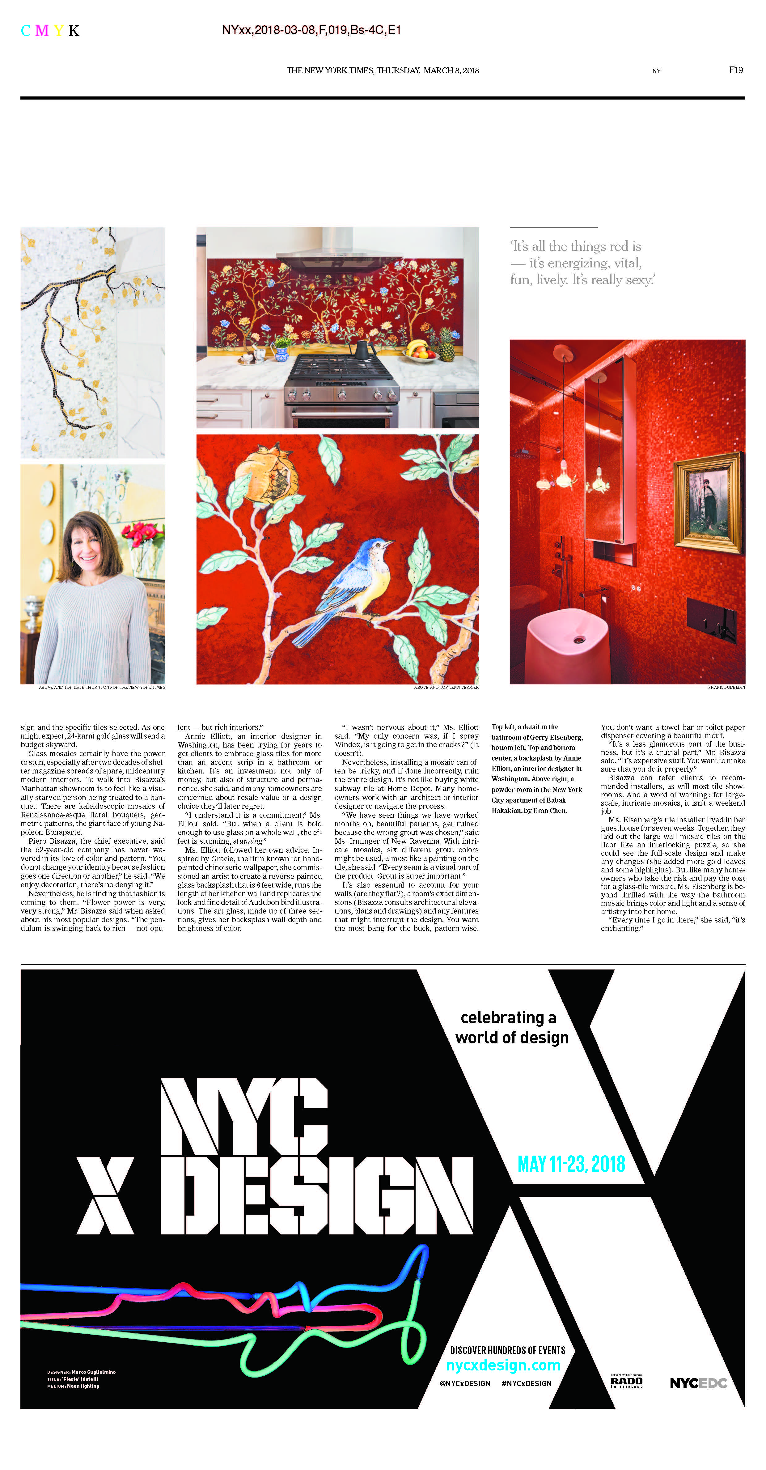 new york times features joni vanderslice mosaic tile patterns produced by new ravenna