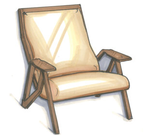 J. Banks new collections include Galloway Chair Rendering