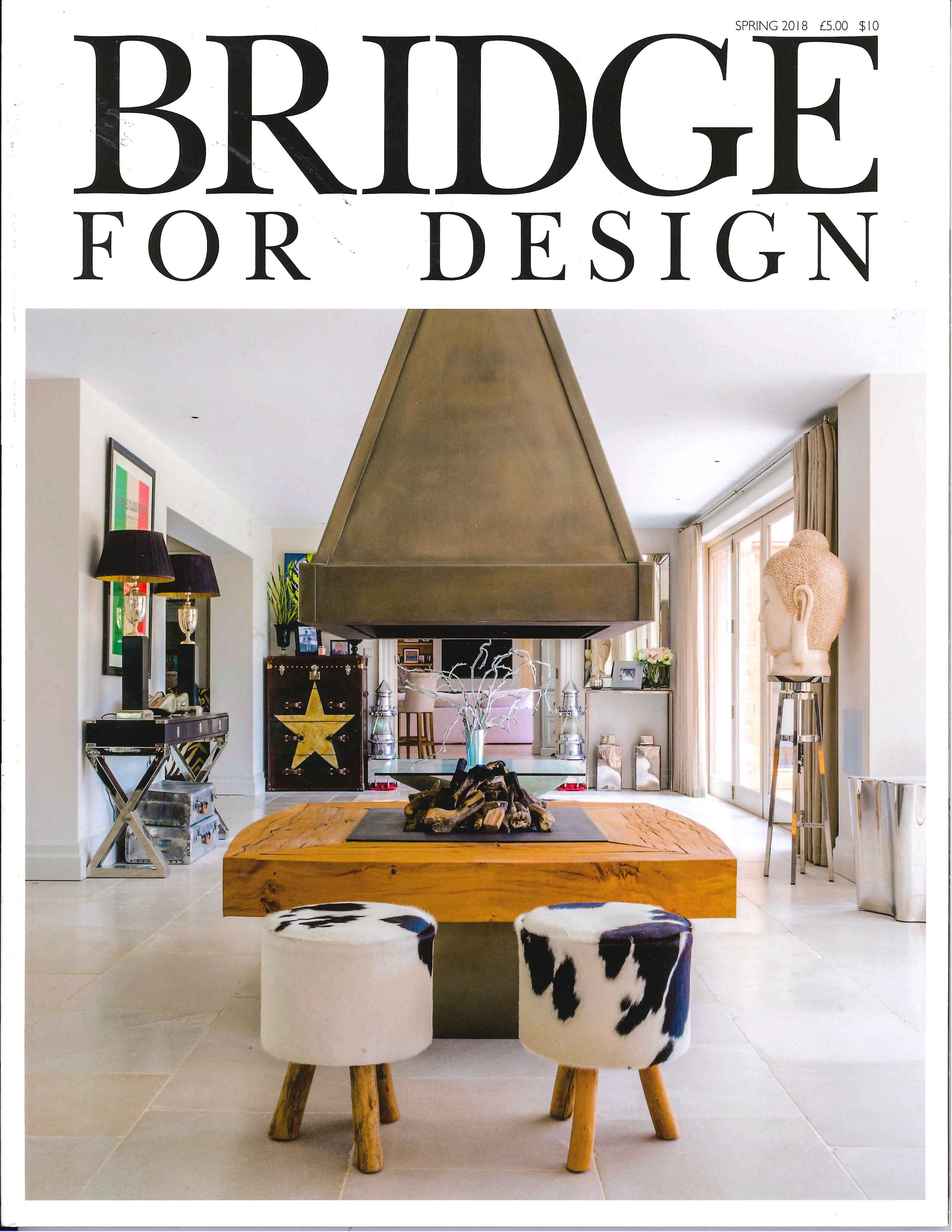 Bridge for Design Spring 2018 issue featuring the j banks collection for stanford furniture