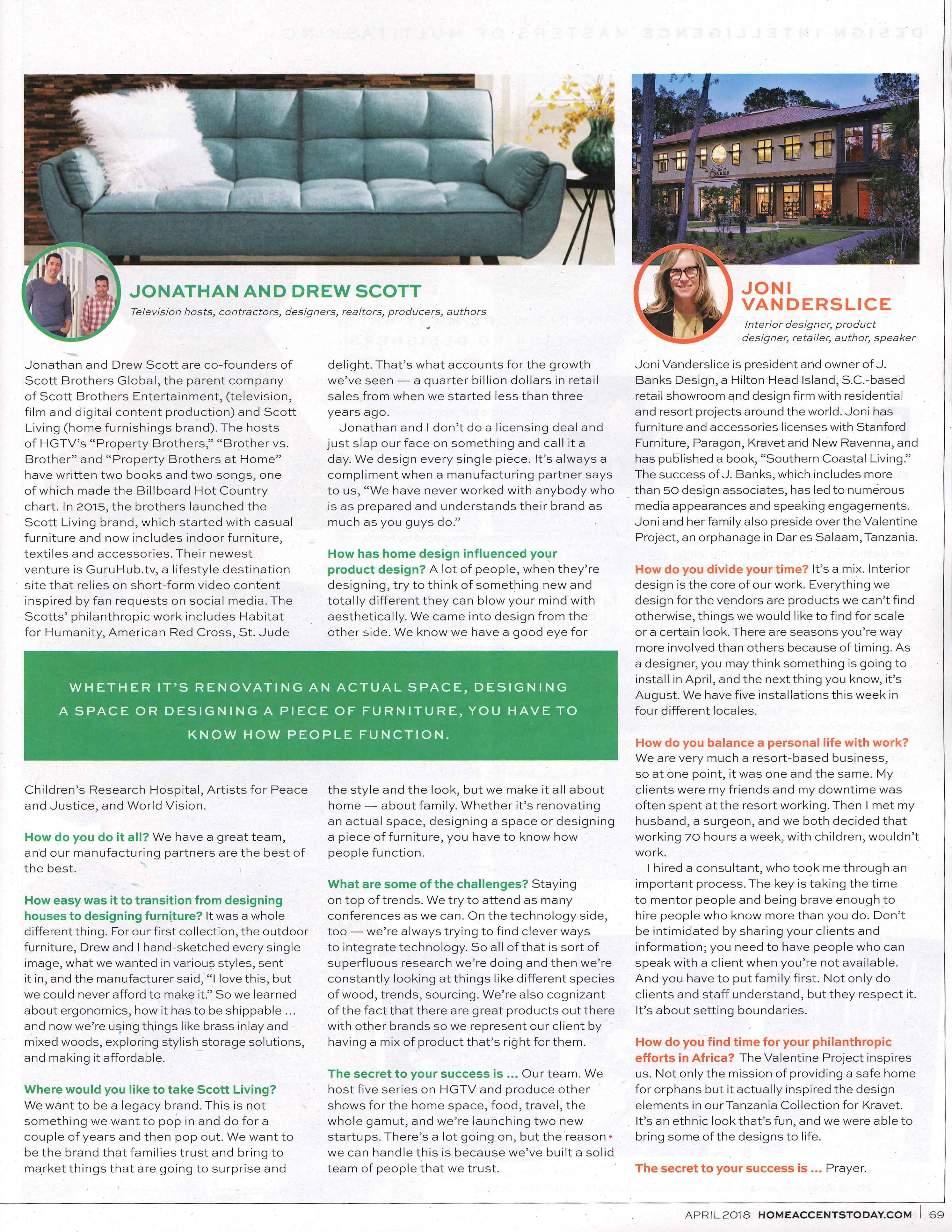 Joni Vanderslice interviewed by Home Accents Today magazine about her varied talents