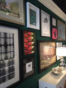 Gallery wall with new artwork and some of last season’s favorites.