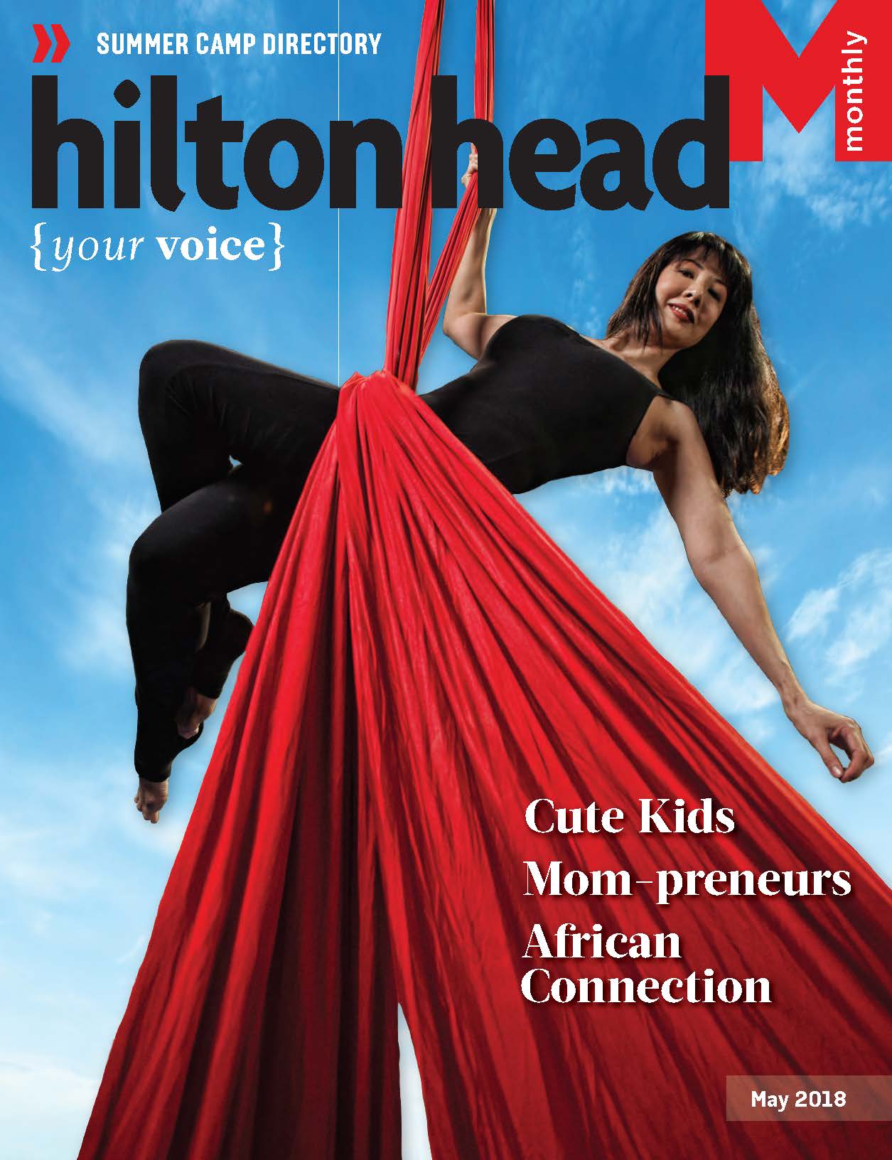 cover of Hilton Head Monthly May 2018 issue featuring Joni Vanderslice and the Valentine Project