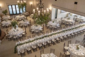 event space decorated grandly at monterey peninsula country club with interiors by j banks design group