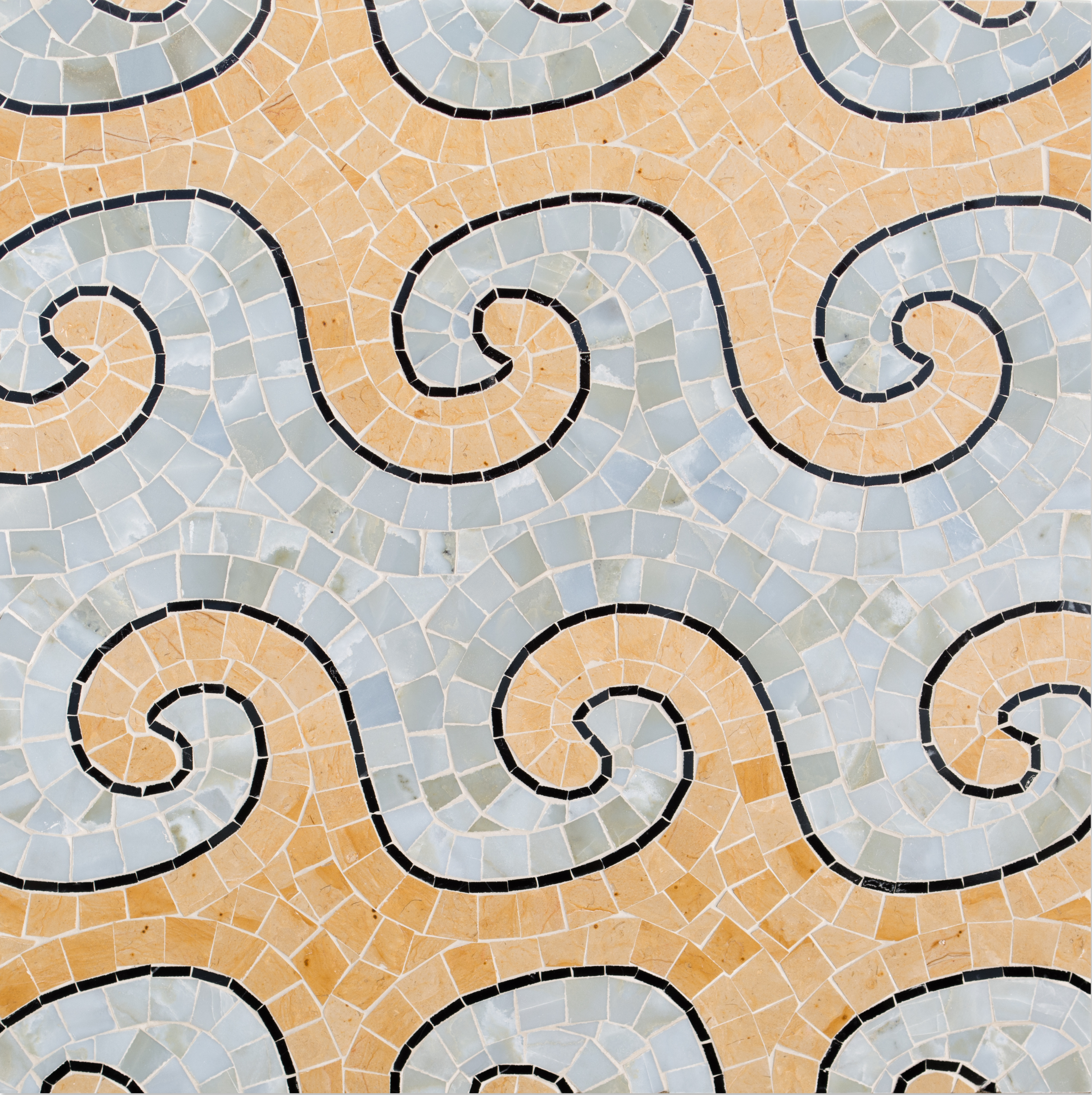 Classic Wave PC mosaic pattern designed by joni vanderslice for New Ravenna
