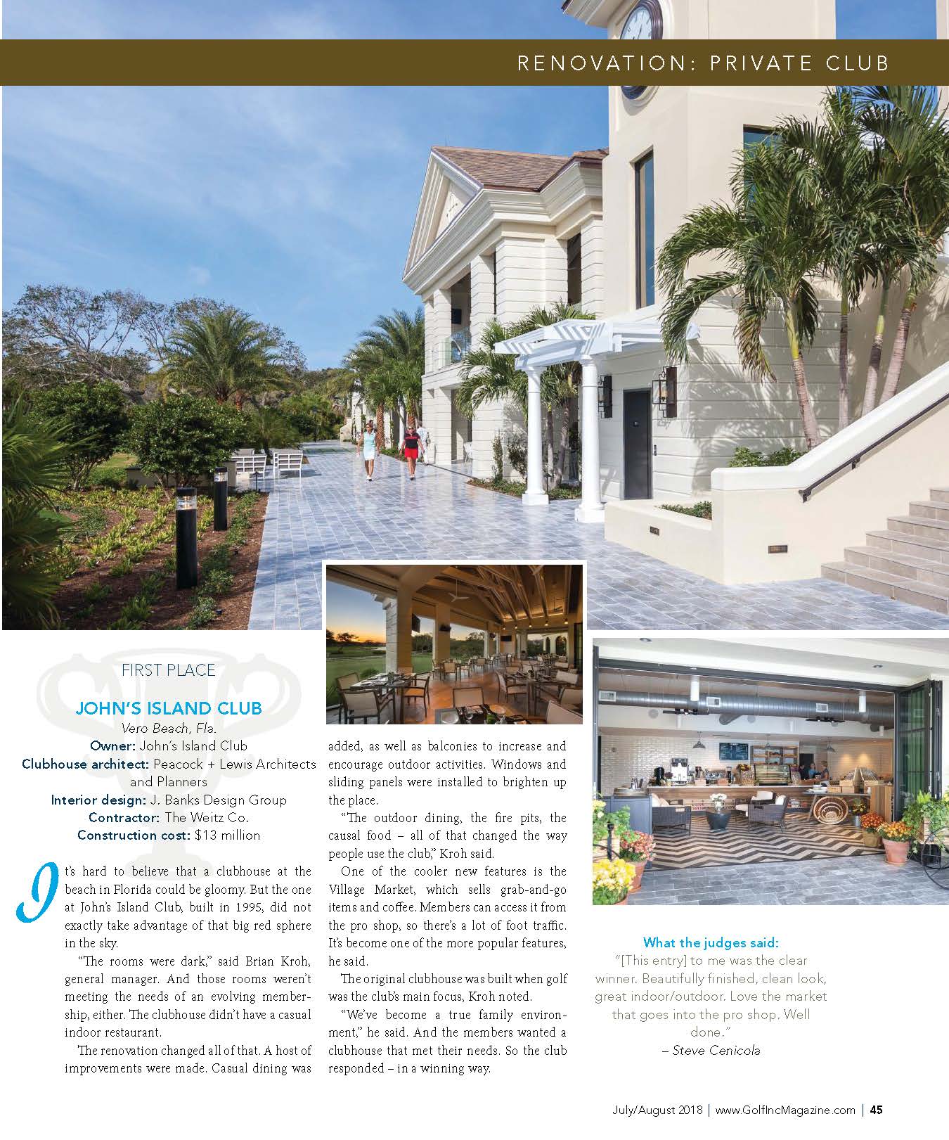 private club remodel award for johns island by j banks design group