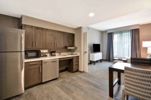 ADA Suite Kitchen in homewood suites near Raleigh designed by j banks design group