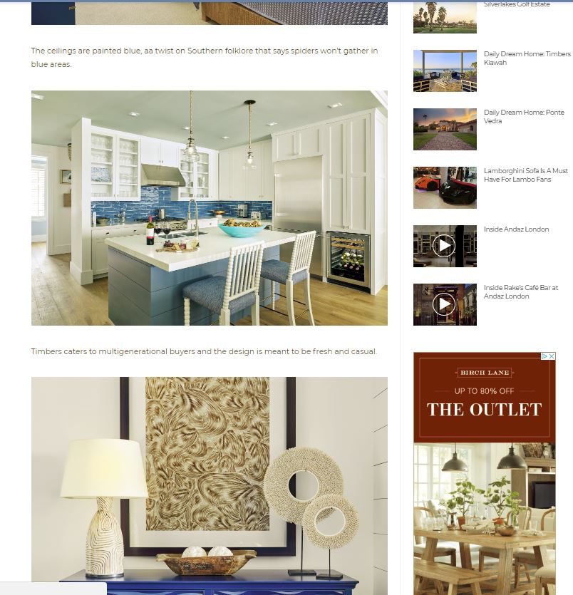 Pursuitist4 article on the interiors of the timbers on kiawah island by joni vanderslice and j banks design group