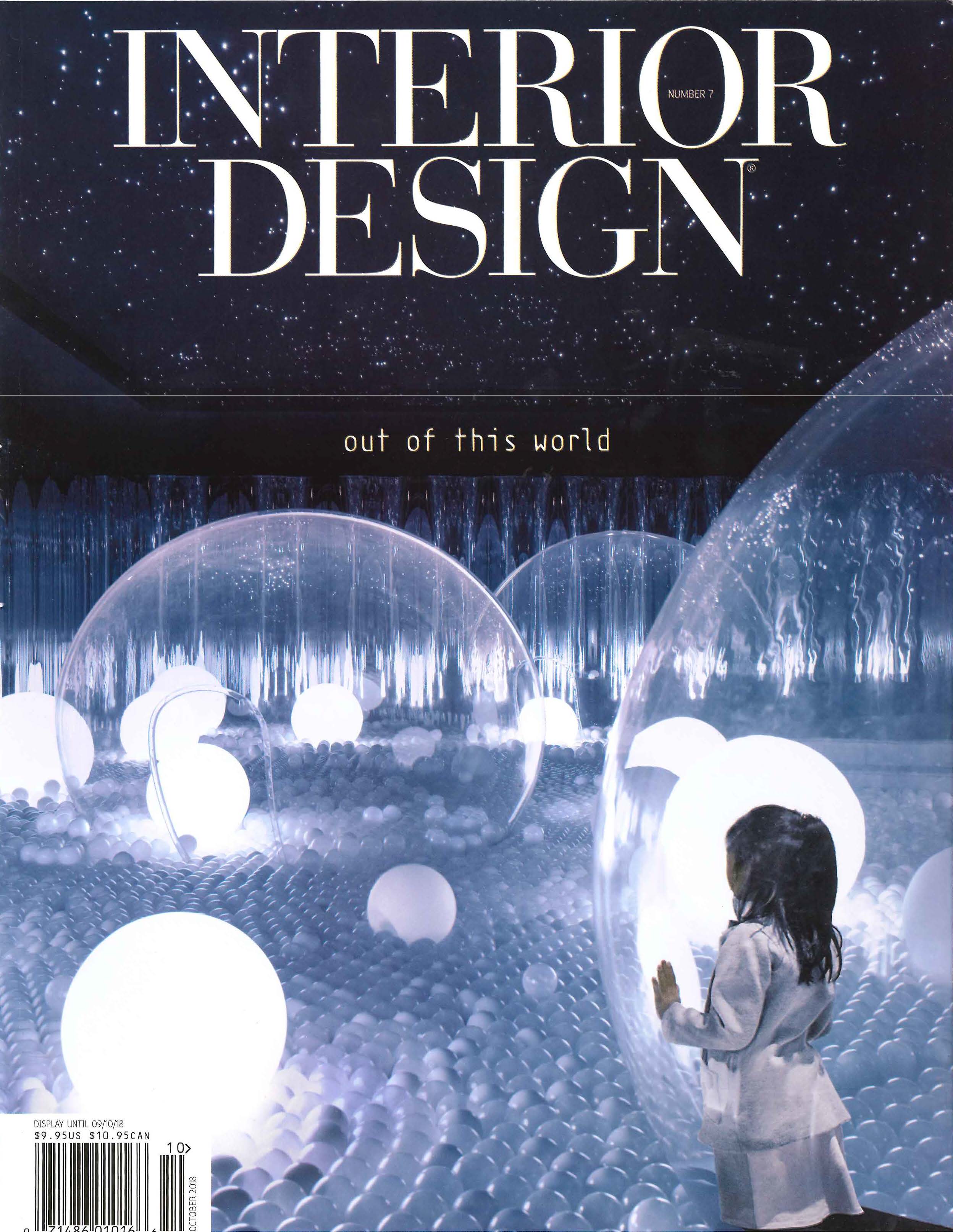 cover of Interior Design magazine ranking J Banks Design Group #48 in 100 Rising Giants list for 2018