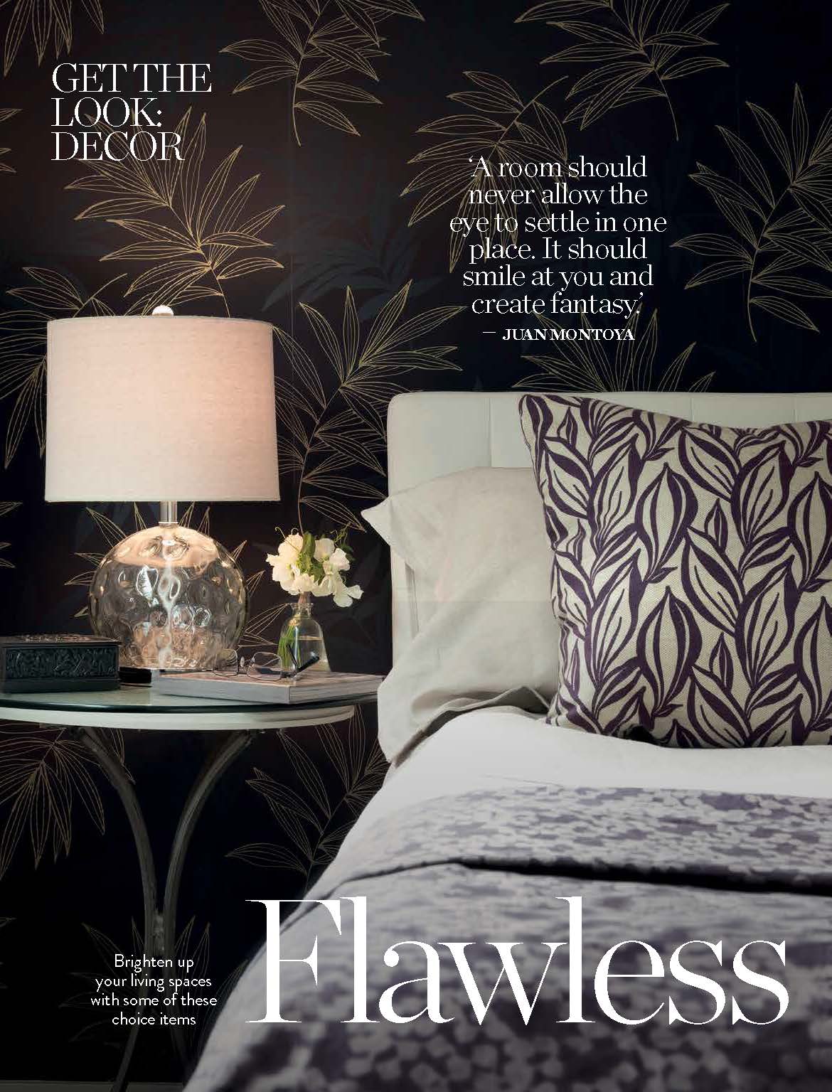 South African Decor article in Club magazine features j banks collection tile pattern Mod Palm