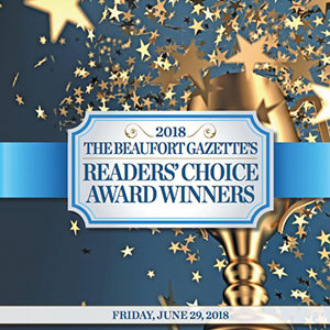 2018 Island Packet bestowed Readers Choice Award for best interior design firm to j banks design