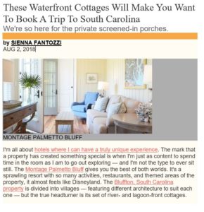 A montage of the interiors of palmetto bluff cottages by j banks design group
