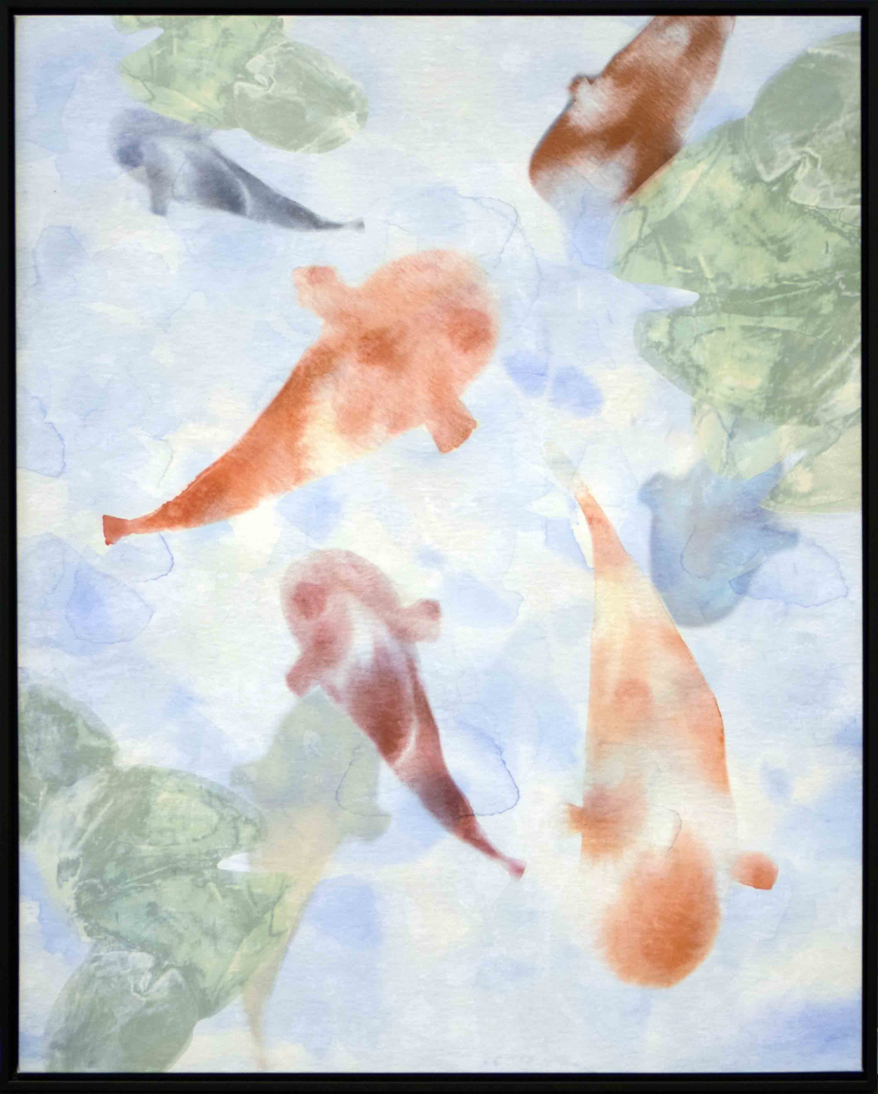 koi pond painting in the j banks collection created by Joni Vanderslice for Paragon Art