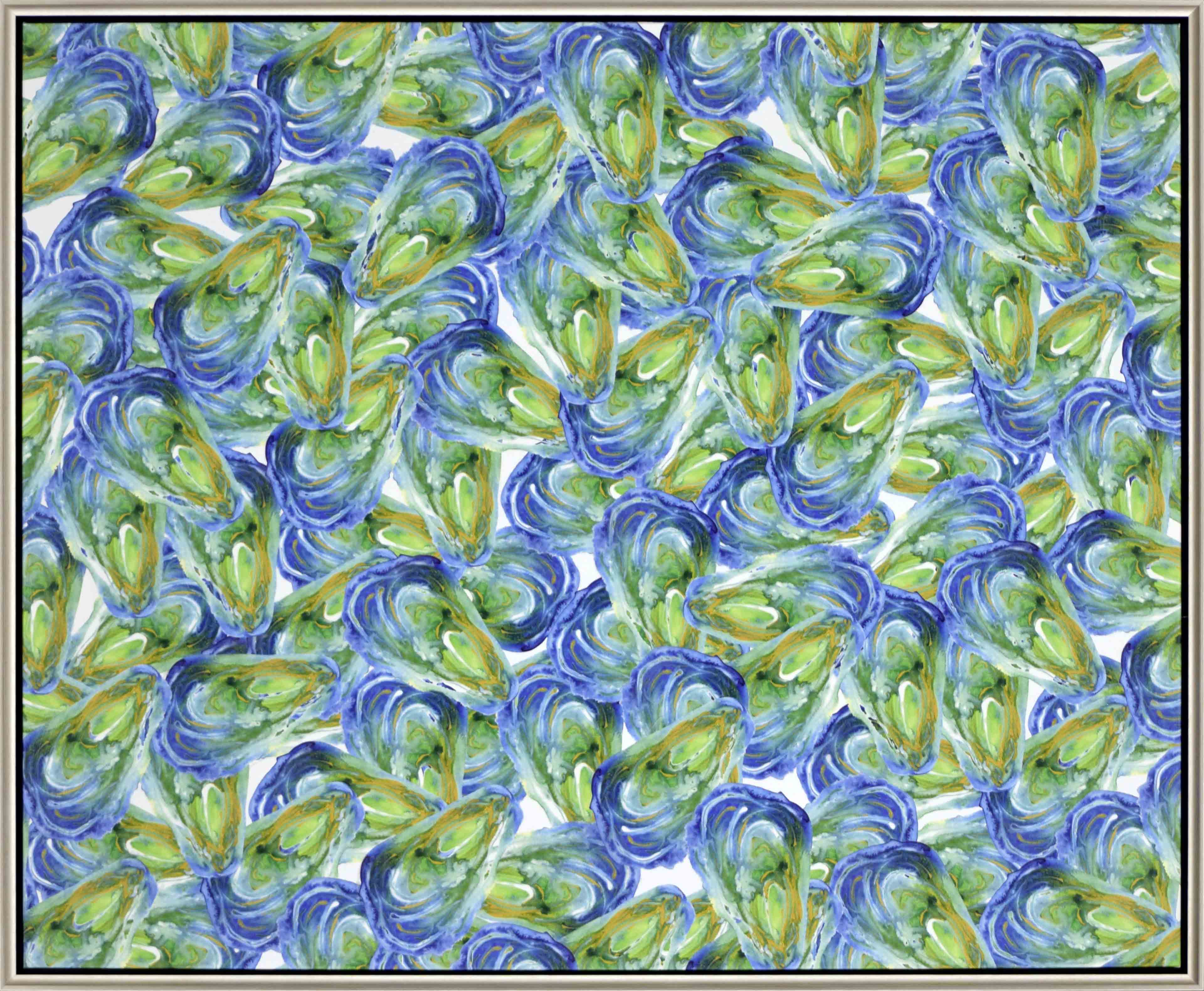 Blue Oyster Reef painting created by Joni Vanderslice for the J. Banks Collection for Paragon Art