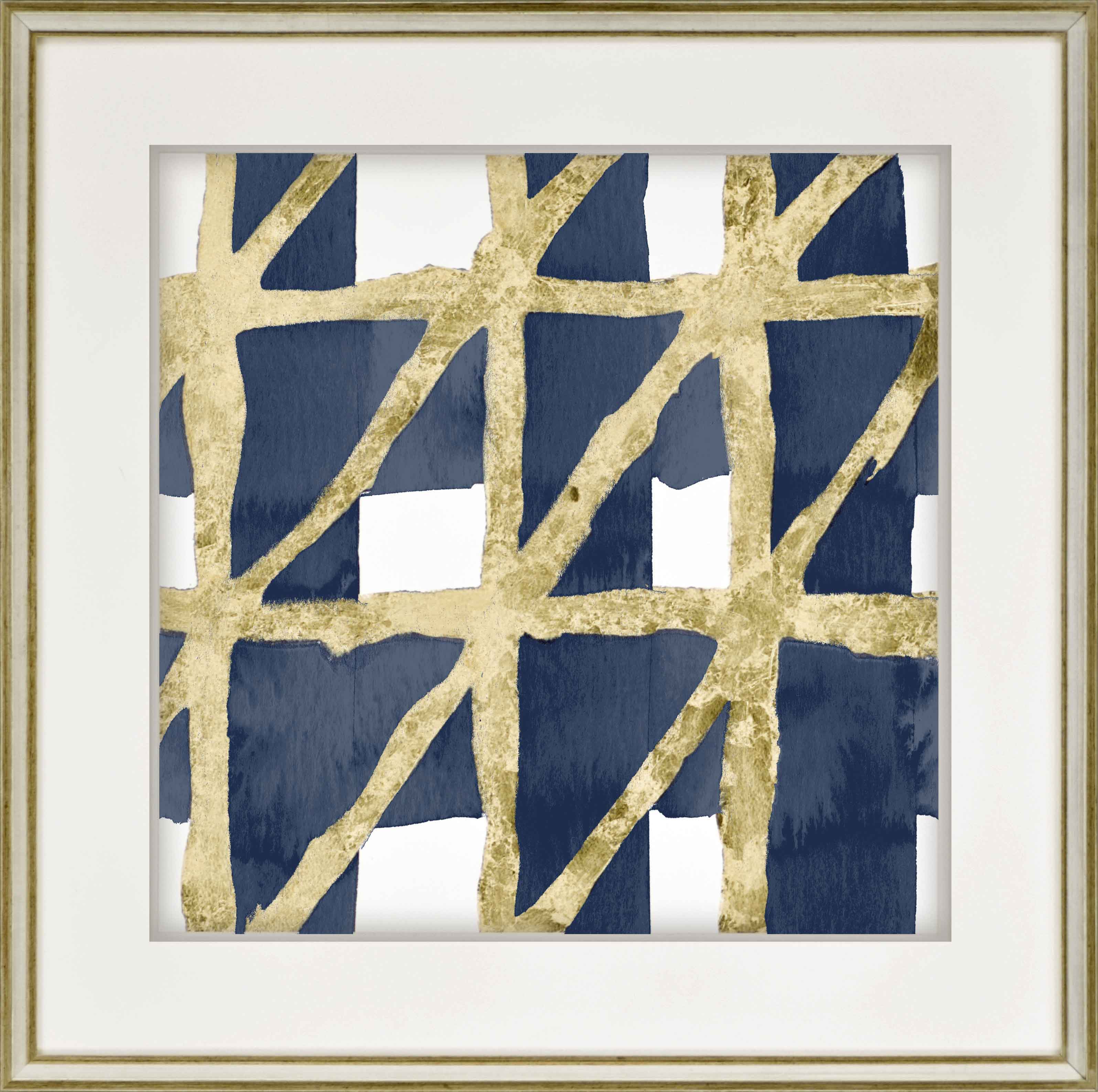 geometric navy and gold art in the J Banks Collection designed by Joni Vanderslice for paragon