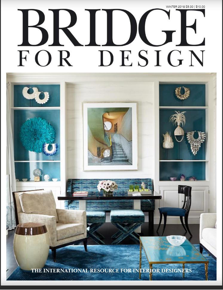 cover of Bridge for Design magazine Winter 2018 issue featuring Joni Vanderslice of J Banks Design