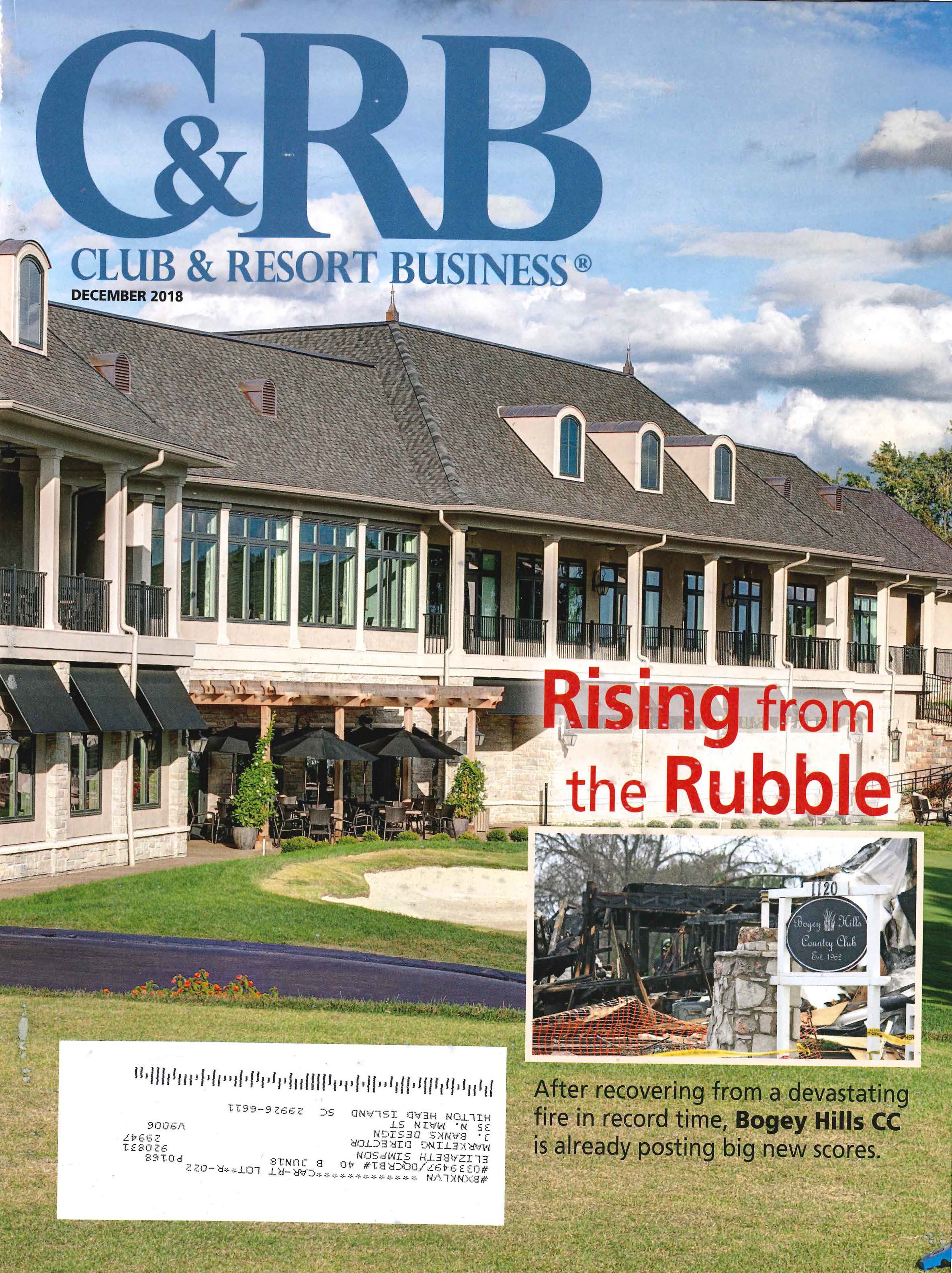 cover of Club & Resort Business magazine featuring a BallenIsles' Clubhouse interior by the J. Banks Design Group