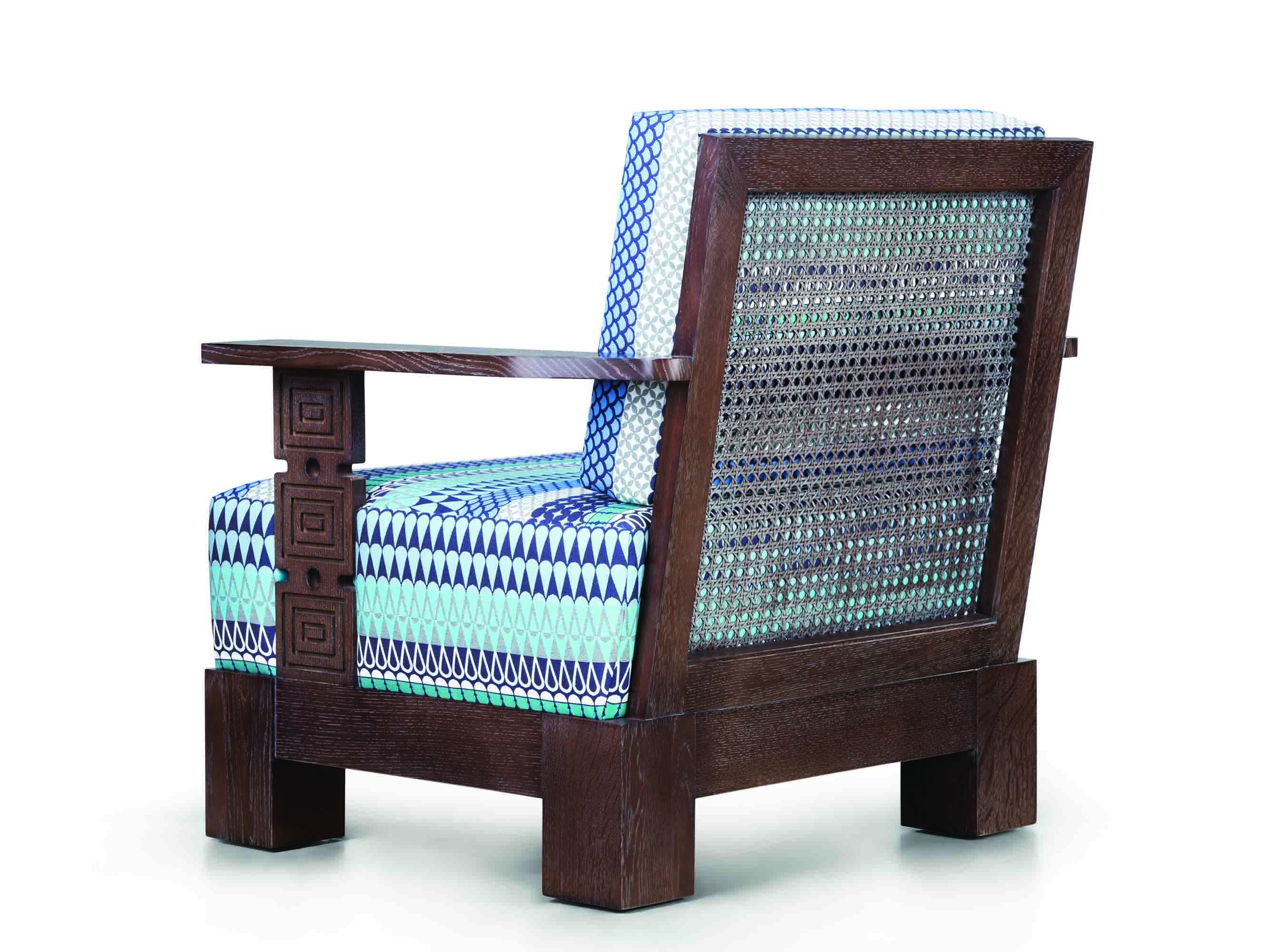 Neiderer cane back chair in the J Banks Collection for EJ Victor designed by Joni Vanderslice