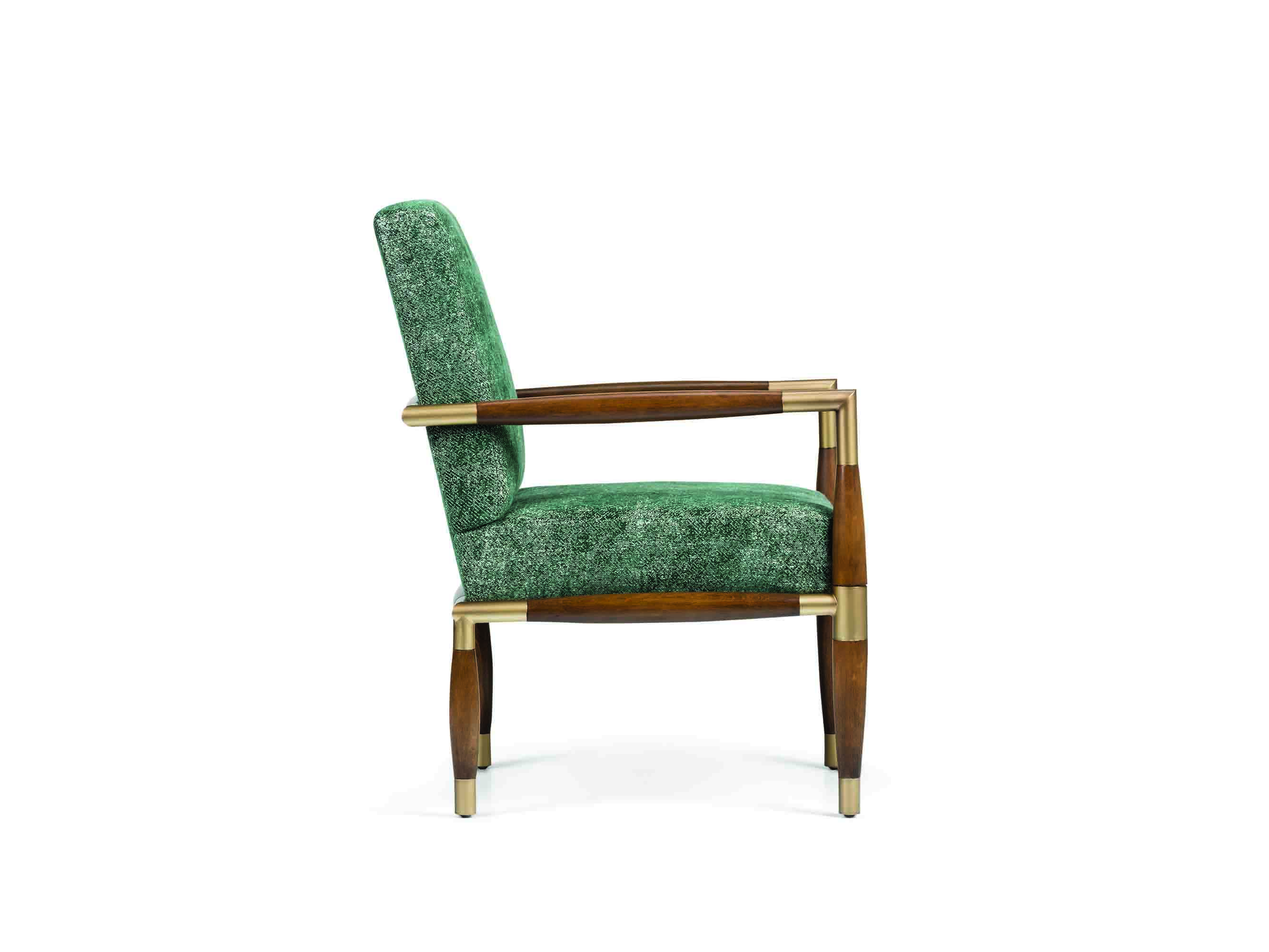 Trask Dining Chair side view in the J Banks Collection for EJ Victor designed by Joni Vanderslice