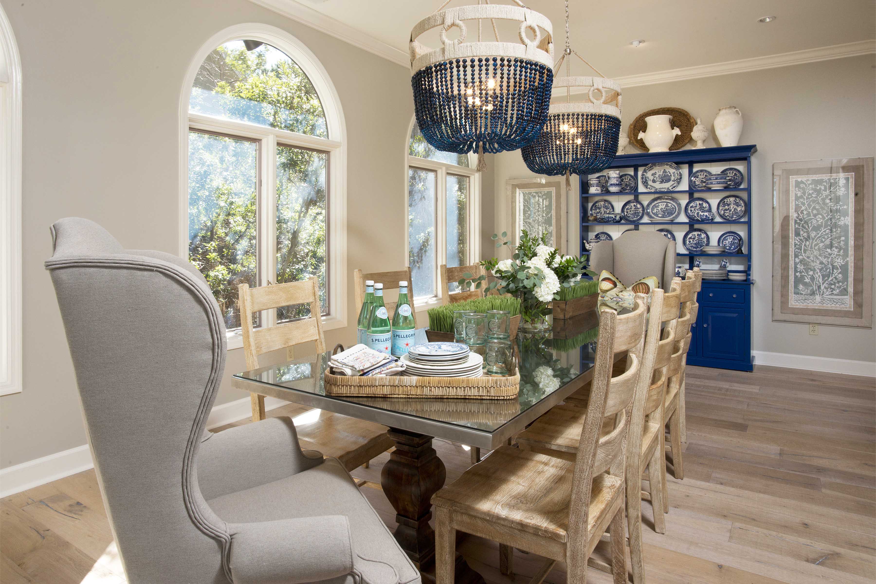 lovely low-country style dining room designed by Hannah Toney of J Banks Design Group