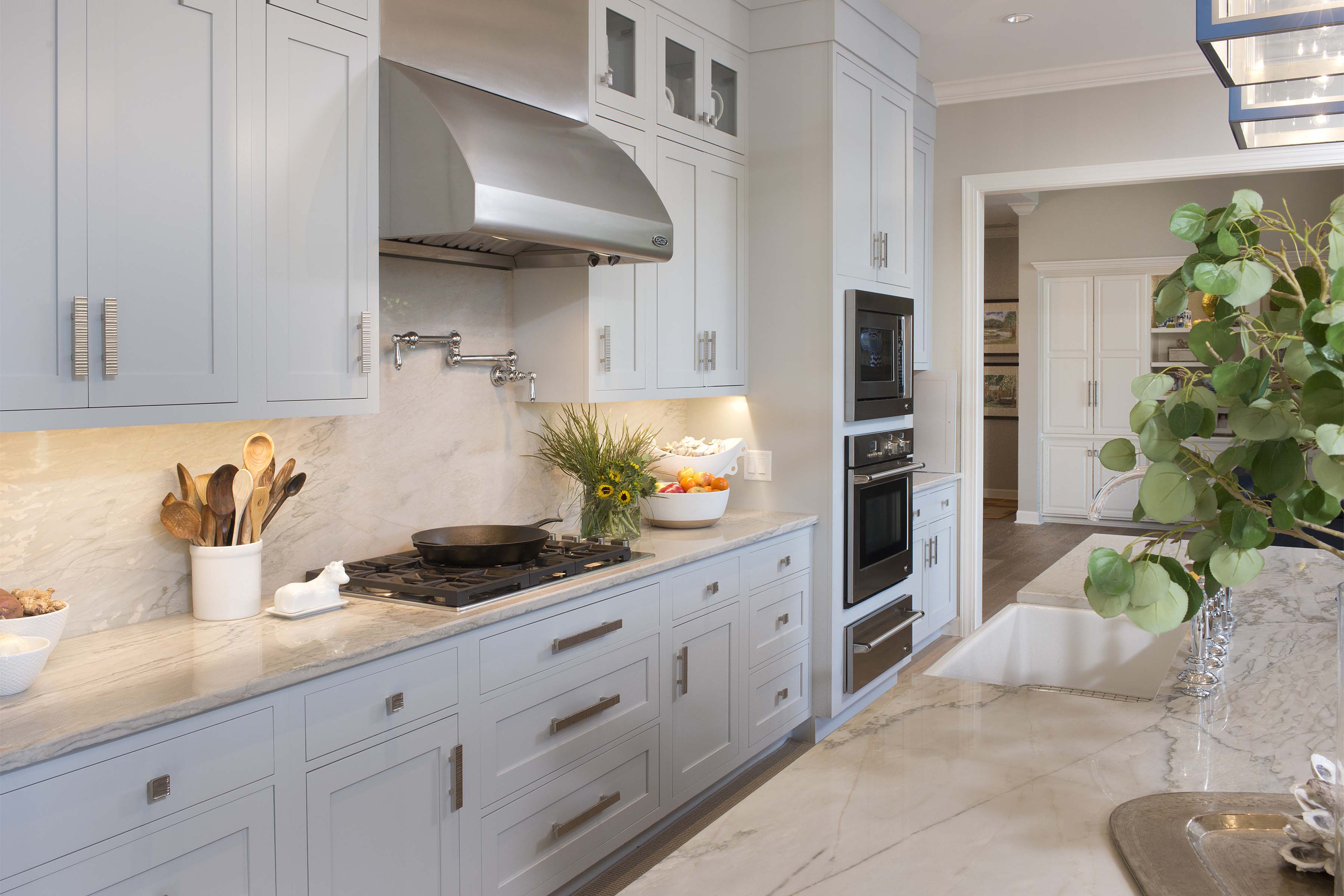 kitchen designed by J Banks Design with luxury granite countertops