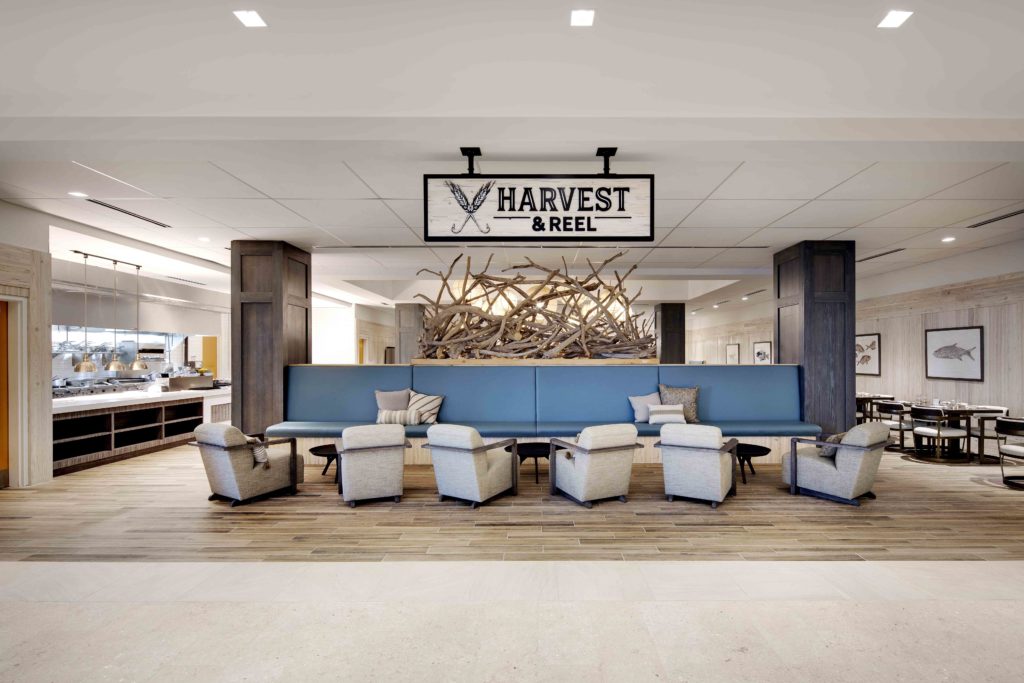 Harvest & Reel restaurant in the Embassy Suites in St. Augustine, designed by the J. Banks Design Group