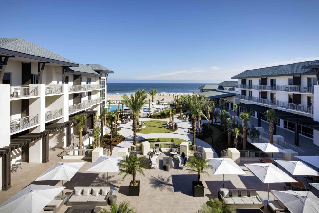 Looking toward the ocean from the Embassy Suites in St. Augustine