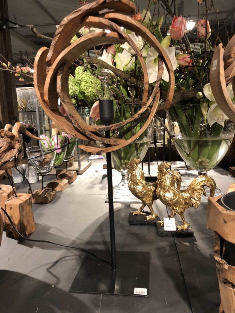 organically shaped wood table lamp found at Maison et Objet in Paris