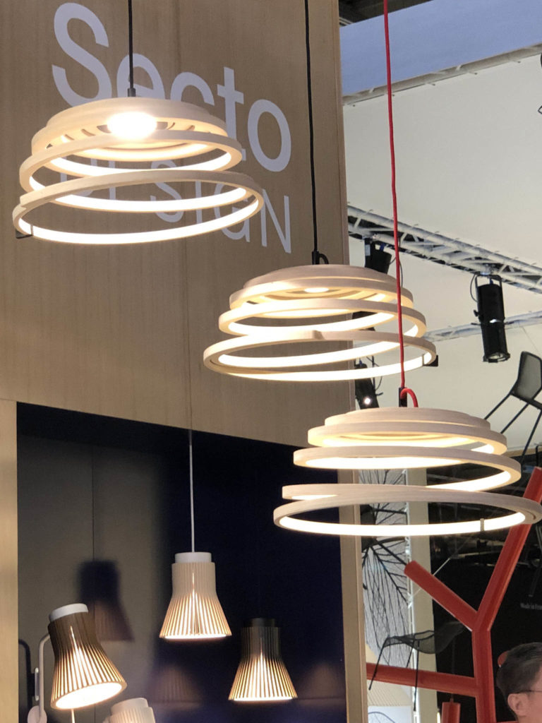 Aspiro pendants and Petite series by Secto Design at Maison et Objet