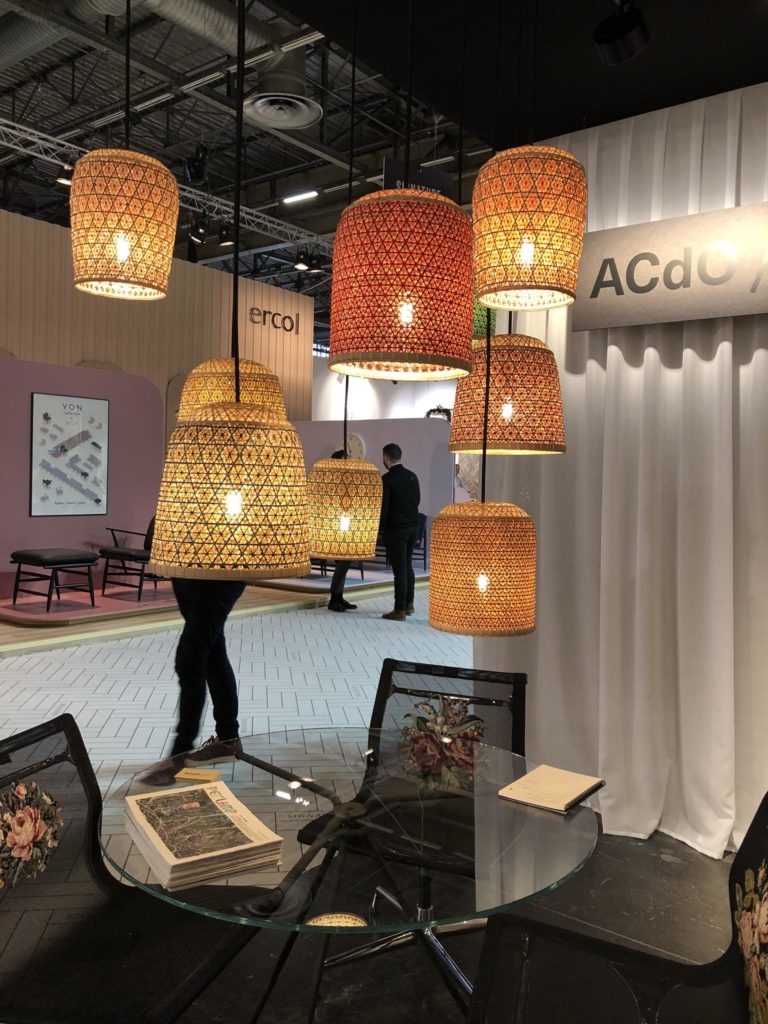 woven lamps J Banks Design Group saw in Paris where the team sources products during Maison et Objet