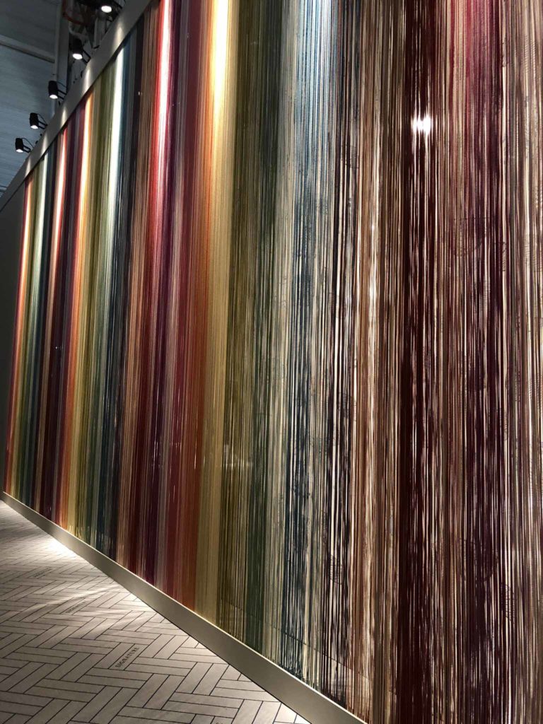 a curtain of leather strips is among the luxury products we saw at Maison et Objet in Paris