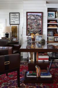 Men's spaces often show his personality with fishing equipment and memorabilia.