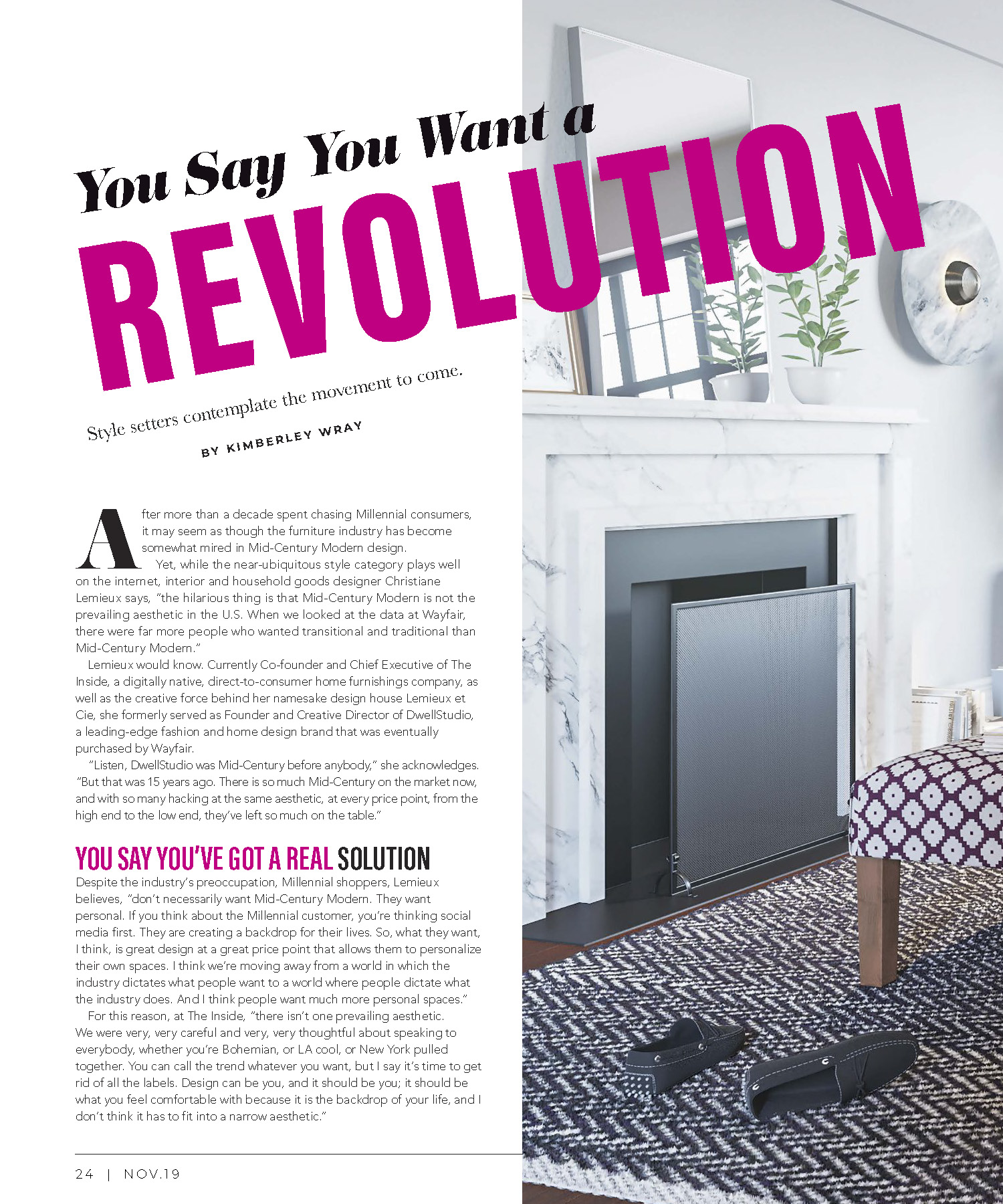 Hilton Head Interior Designer featured in Furniture Lighting Decor magazine